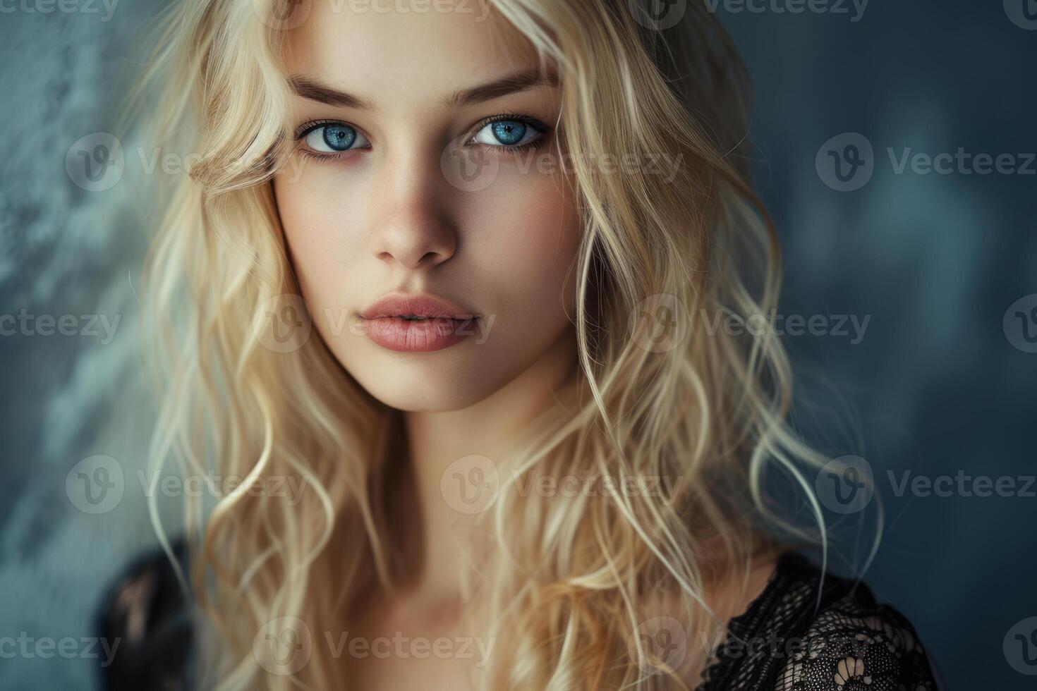 Serene beauty - portrait of a young woman with blonde hair photo