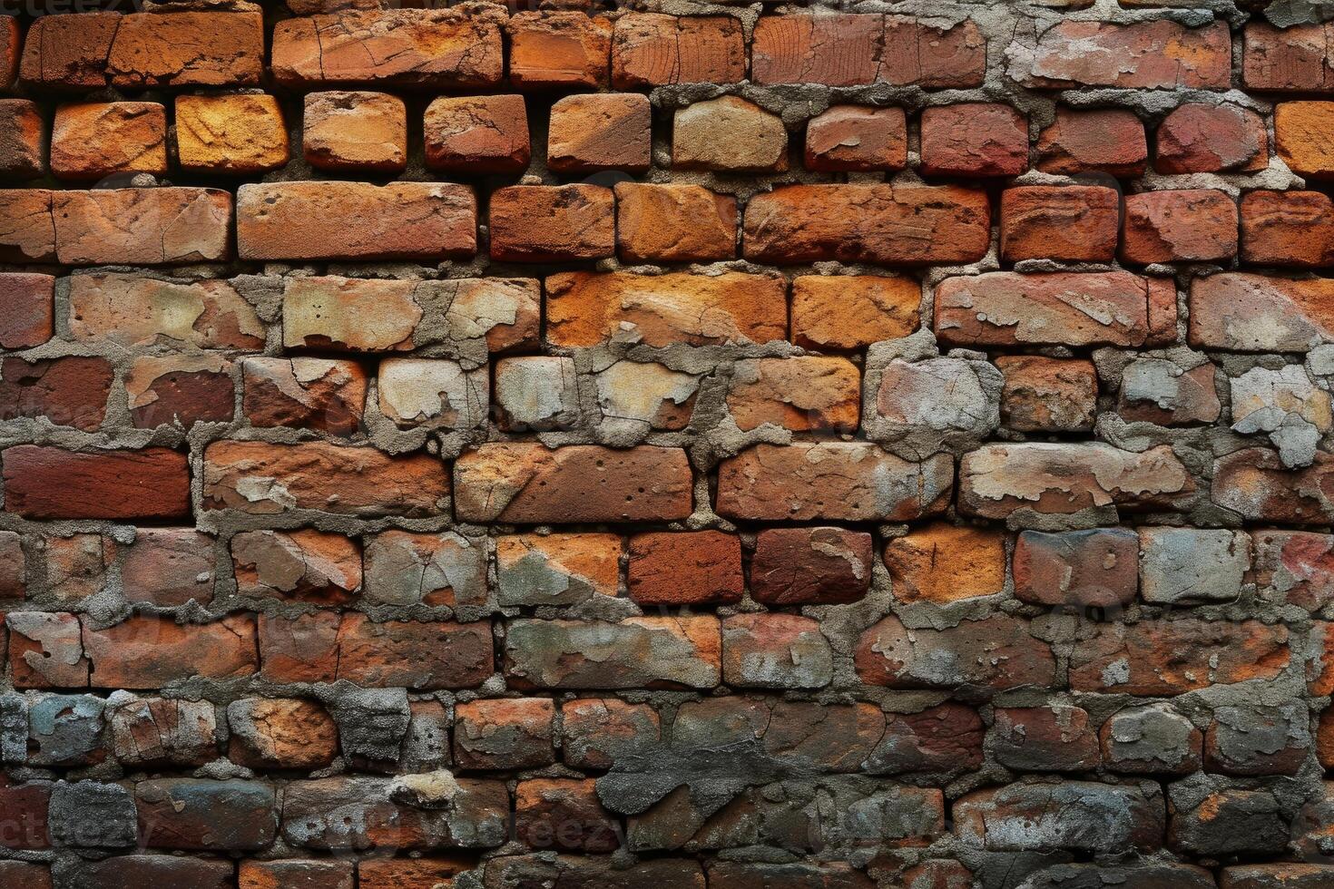 Vintage brick wall texture background photo