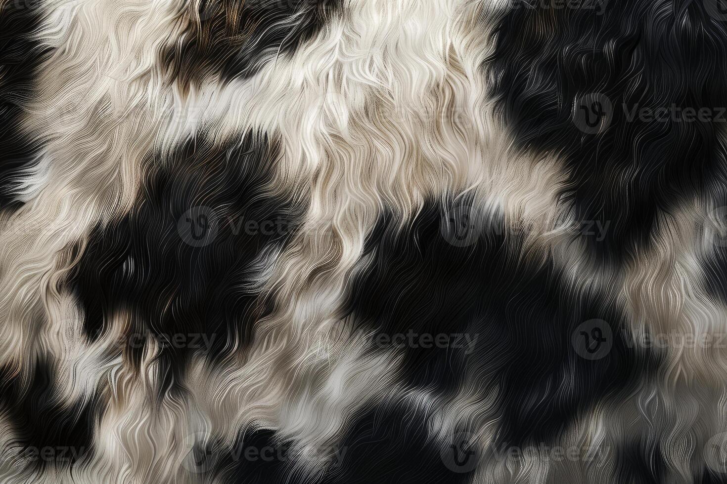 Abstract black and white fur texture photo