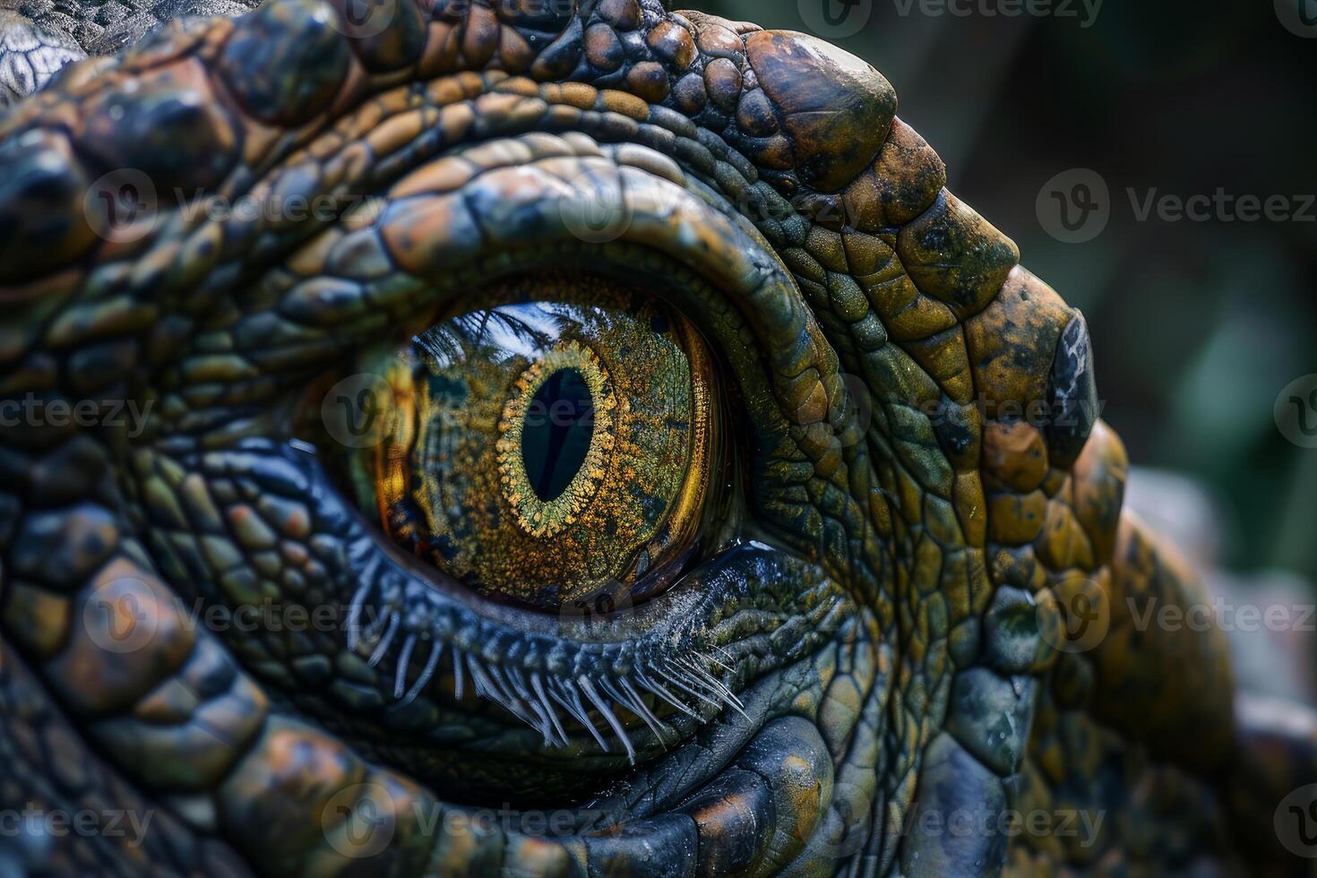Macro detail of reptile eye texture photo