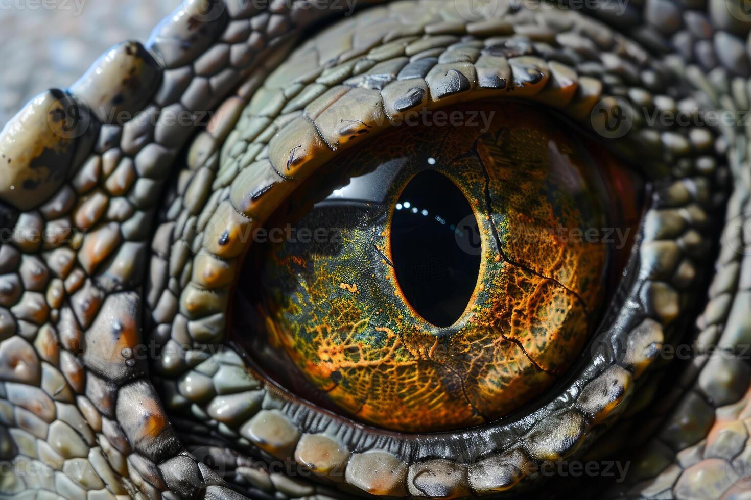 Closeup of reptile eye texture photo