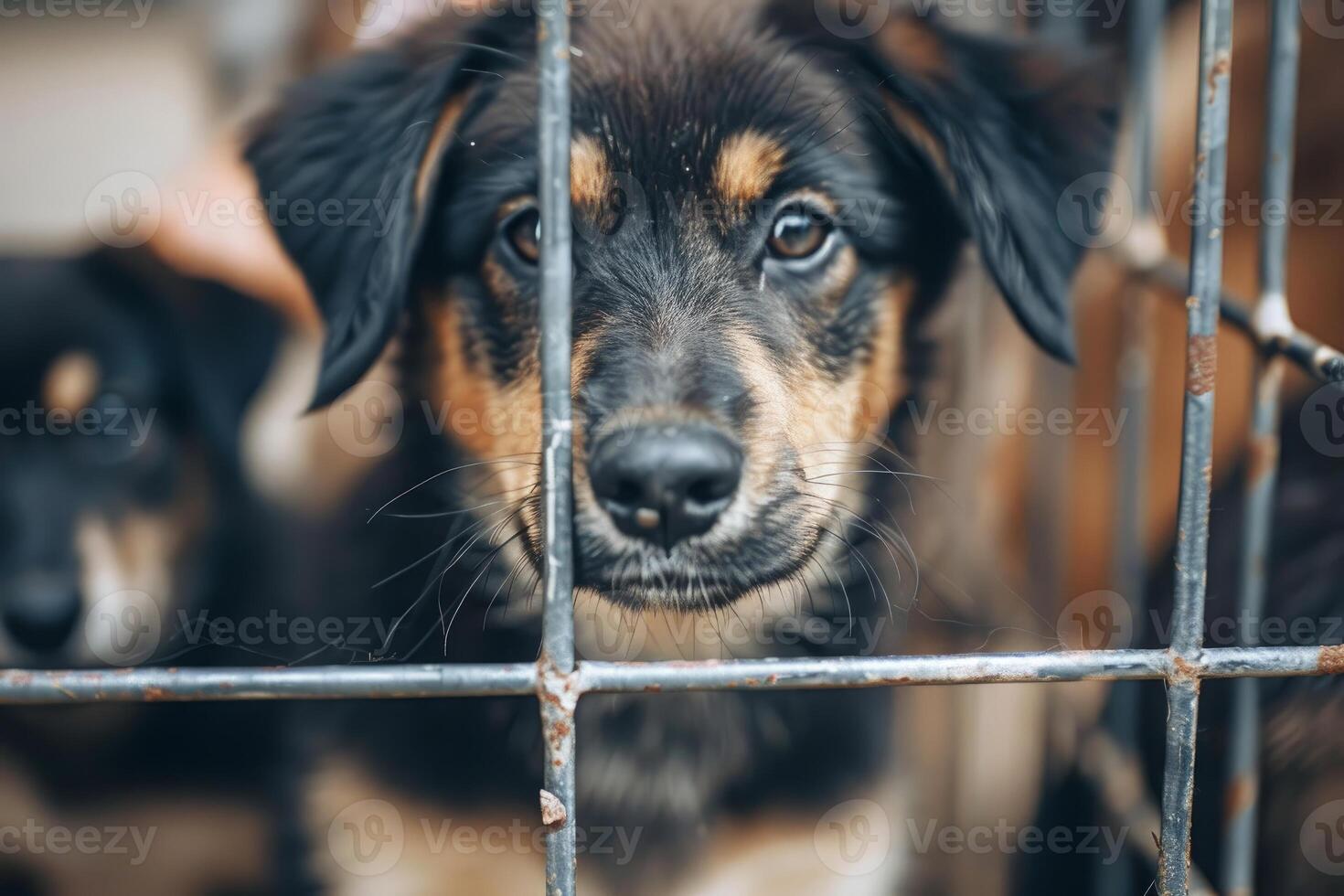 Puppy behind bars, a call for compassion photo