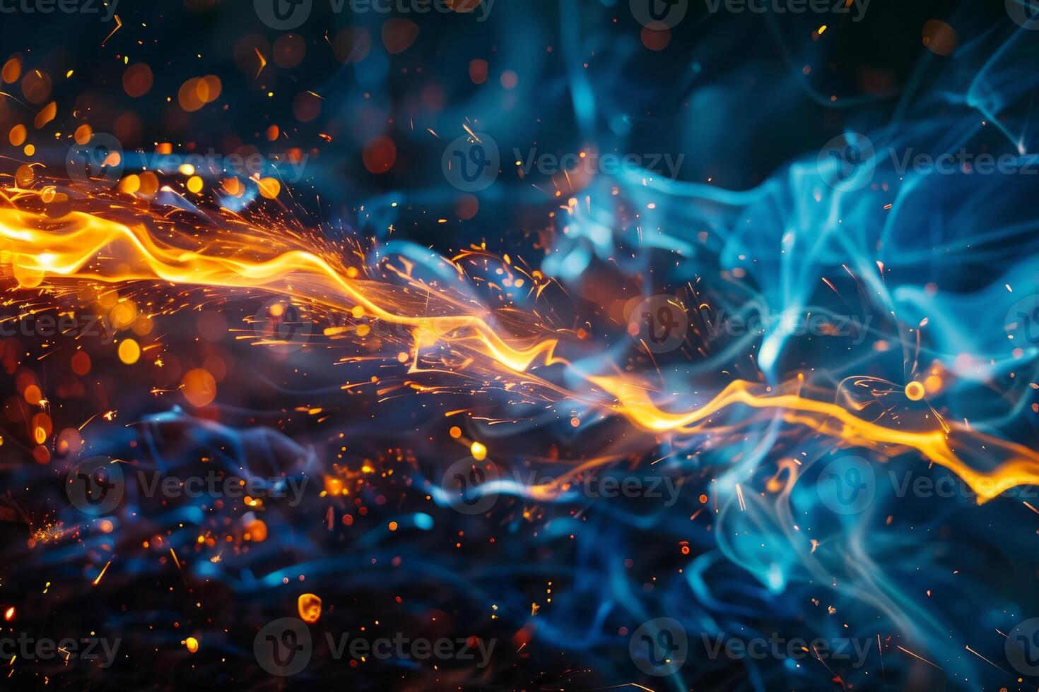 Fire and ice abstract background showing hot versus cold concept photo