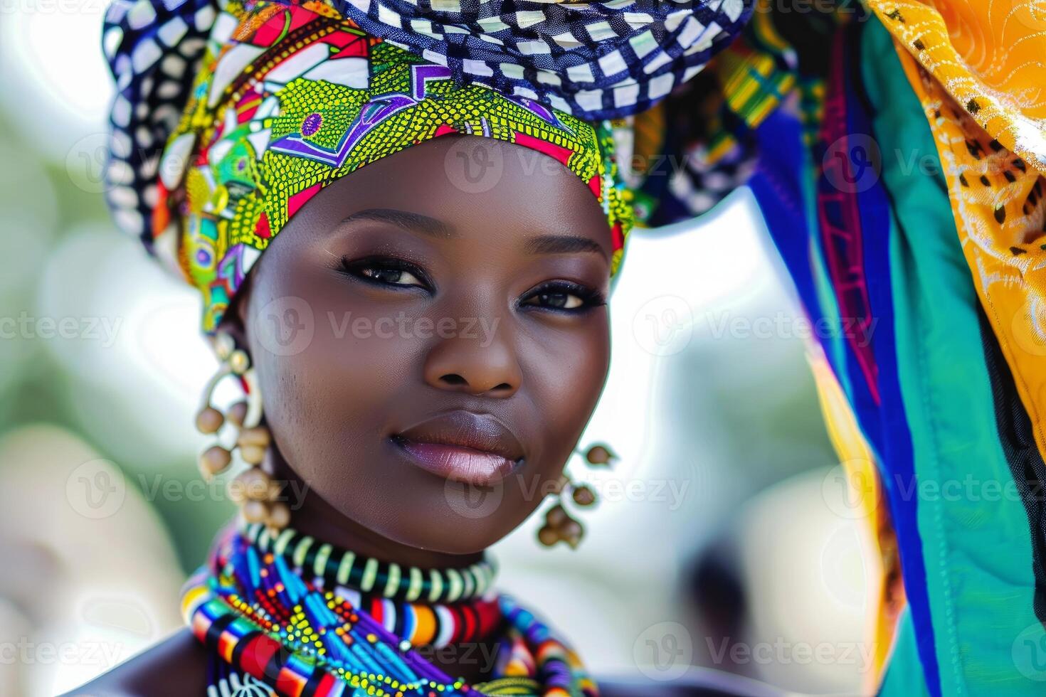 Elegant african woman in traditional attire photo