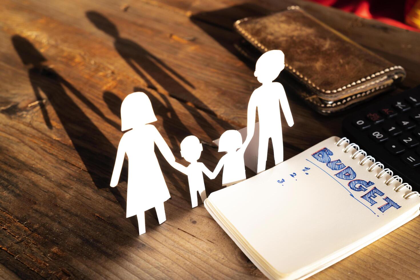 notepad with word Budget, Copy space photo