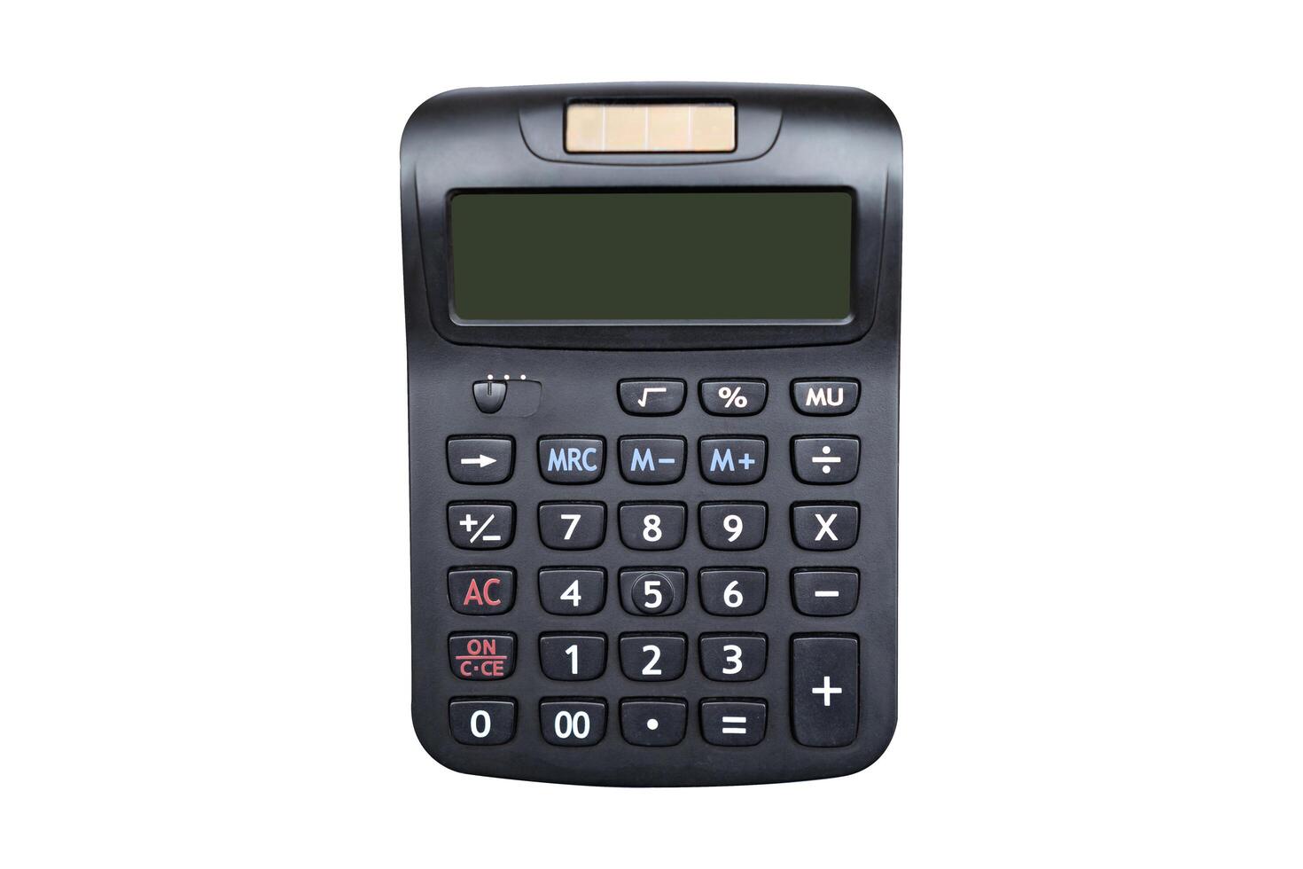 Black calculator concept photo