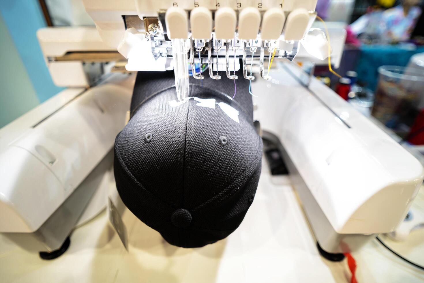 Computerized embroidery machines. photo