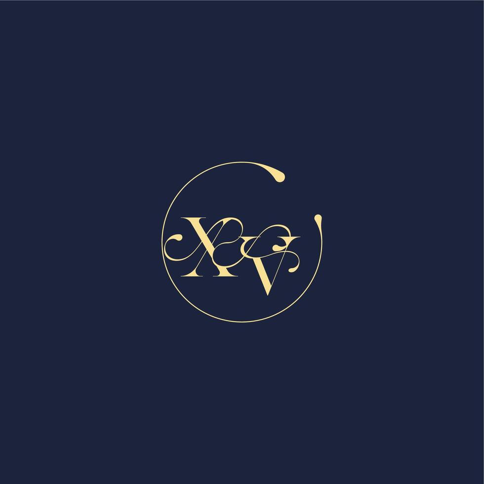 design for wedding XV circle monogram letter luxury gold vector