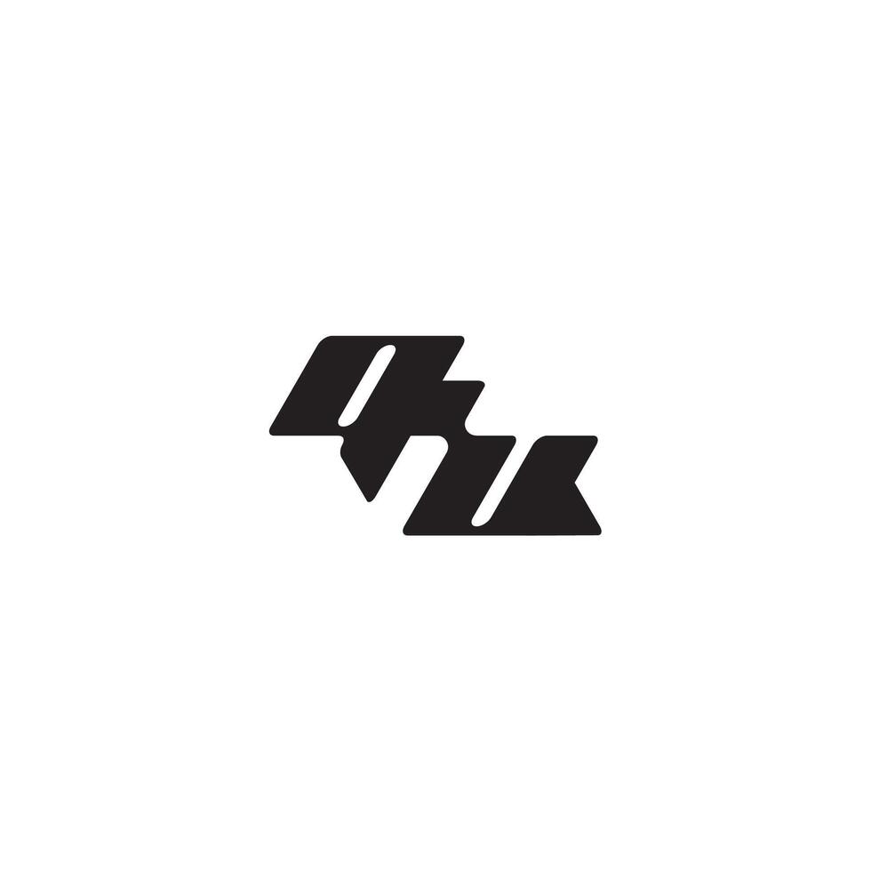 dynamic and cool design UQ monogram initial logo letter esport concept vector
