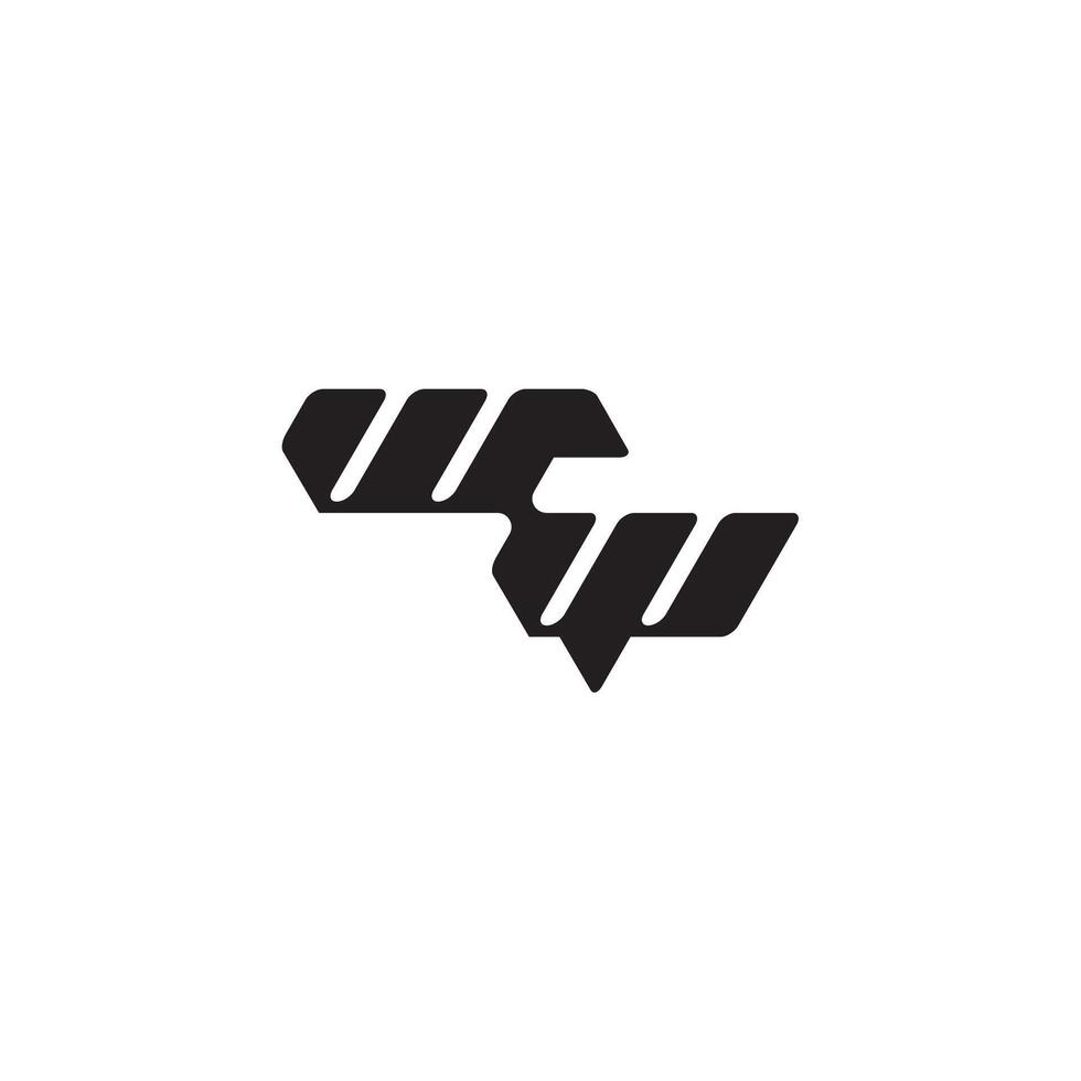 dynamic and cool design WW monogram initial logo letter esport concept vector