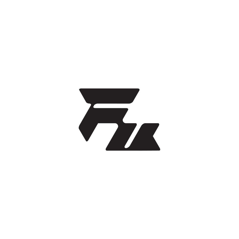 dynamic and cool design UF monogram initial logo letter esport concept vector
