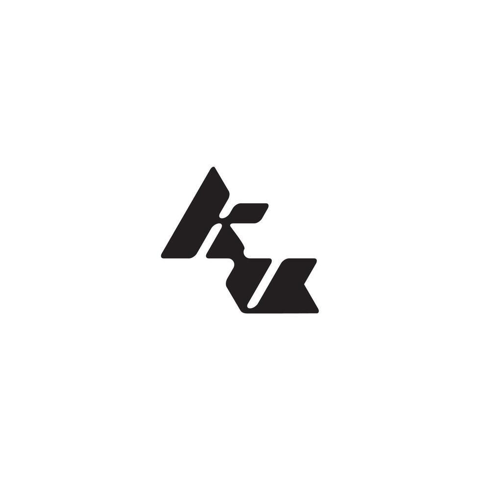 dynamic and cool design VK monogram initial logo letter esport concept vector