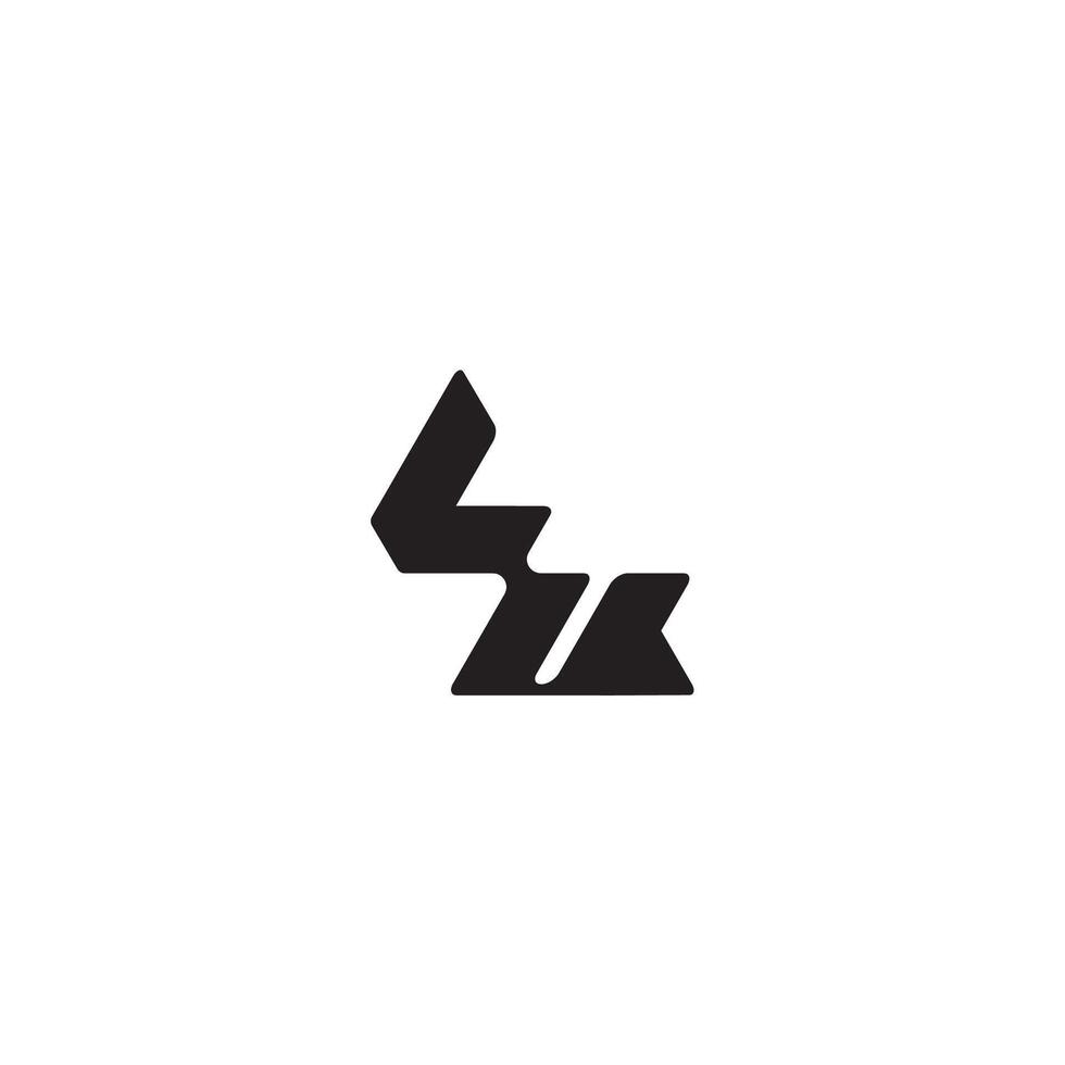 dynamic and cool design UL monogram initial logo letter esport concept vector