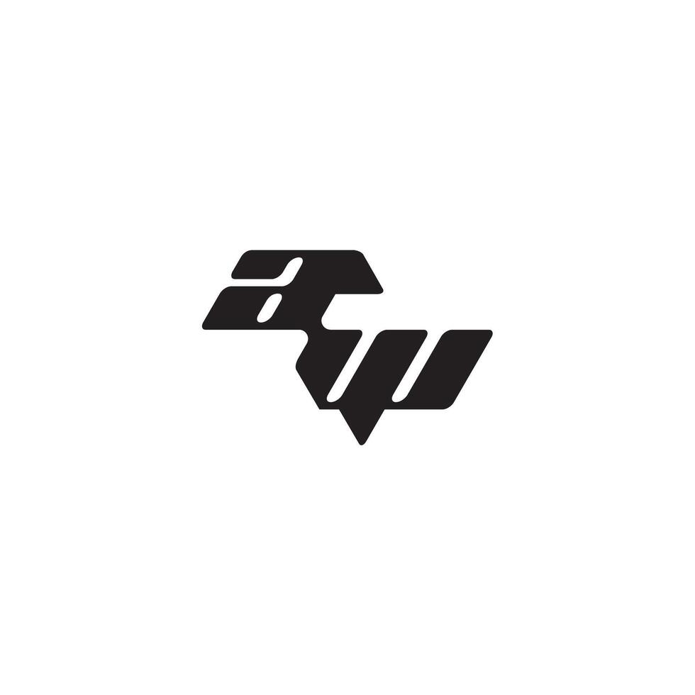 dynamic and cool design WA monogram initial logo letter esport concept vector