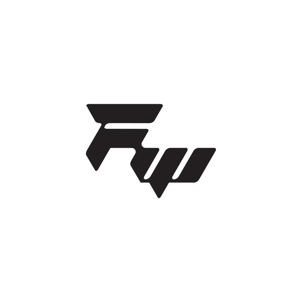 dynamic and cool design WF monogram initial logo letter esport concept vector