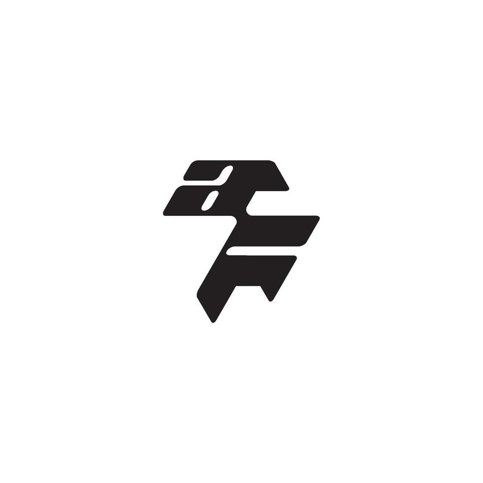 esport concept FA dynamic and cool design monogram initial logo letter vector