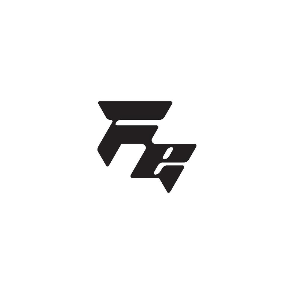 esport concept EF dynamic and cool design monogram initial logo letter vector