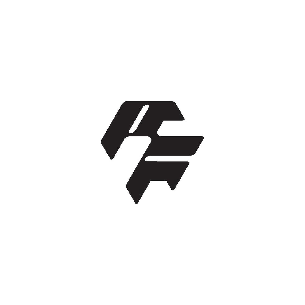 esport concept FP dynamic and cool design monogram initial logo letter vector