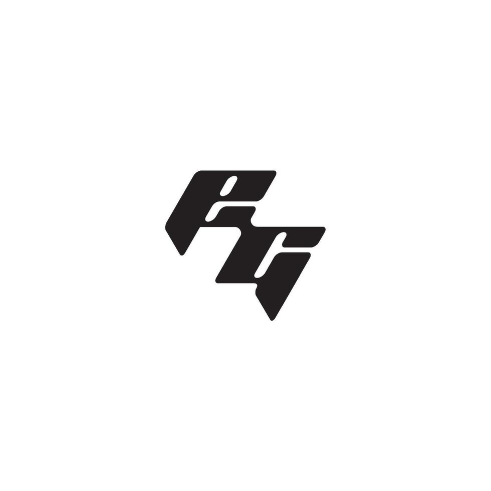 esport concept monogram initial logo letter dynamic and cool design GE vector