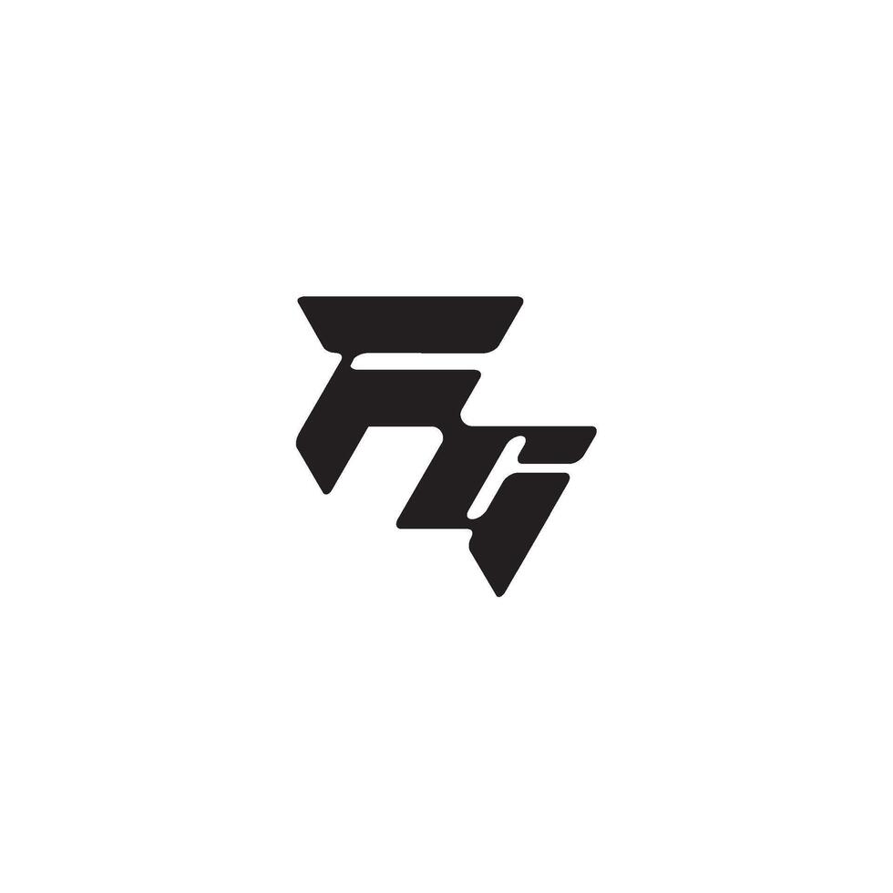 esport concept monogram initial logo letter dynamic and cool design GF vector