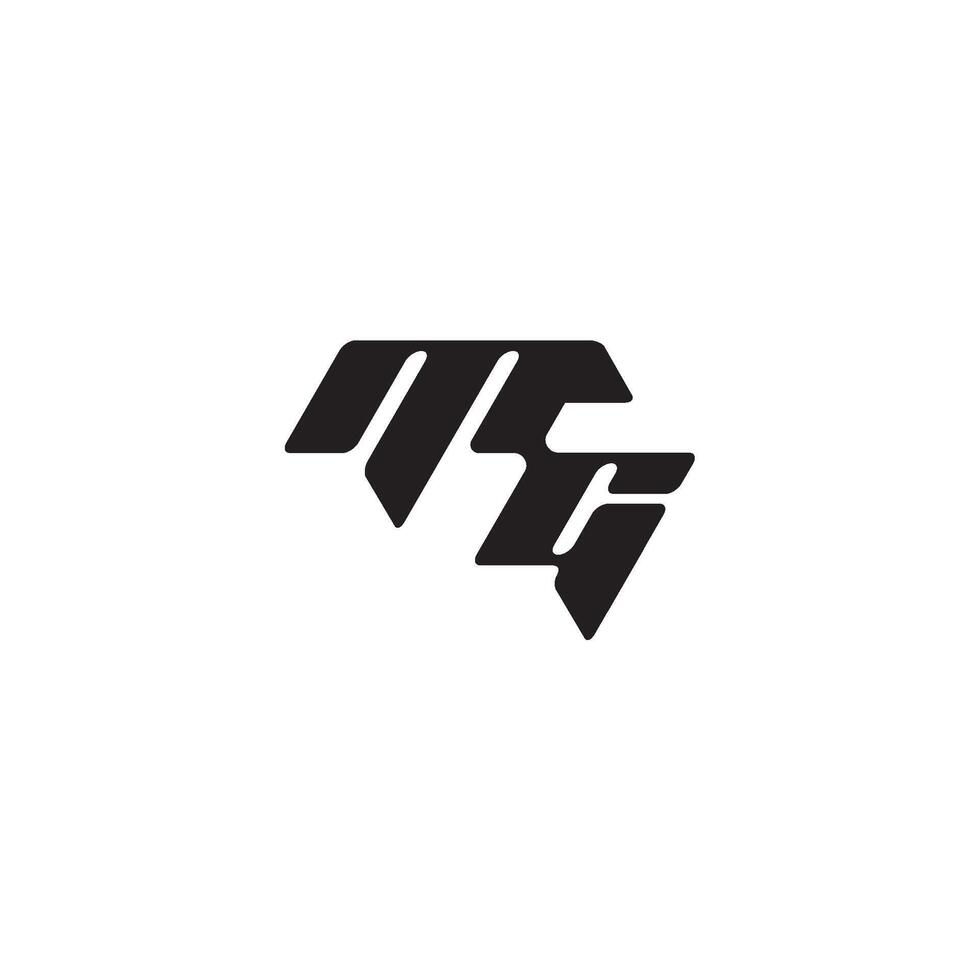 esport concept monogram initial logo letter dynamic and cool design GM vector