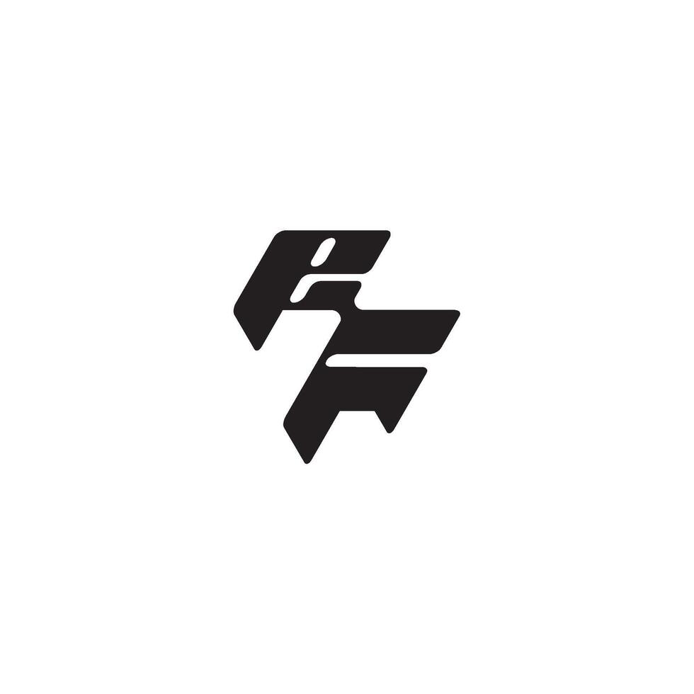 esport concept FE dynamic and cool design monogram initial logo letter vector