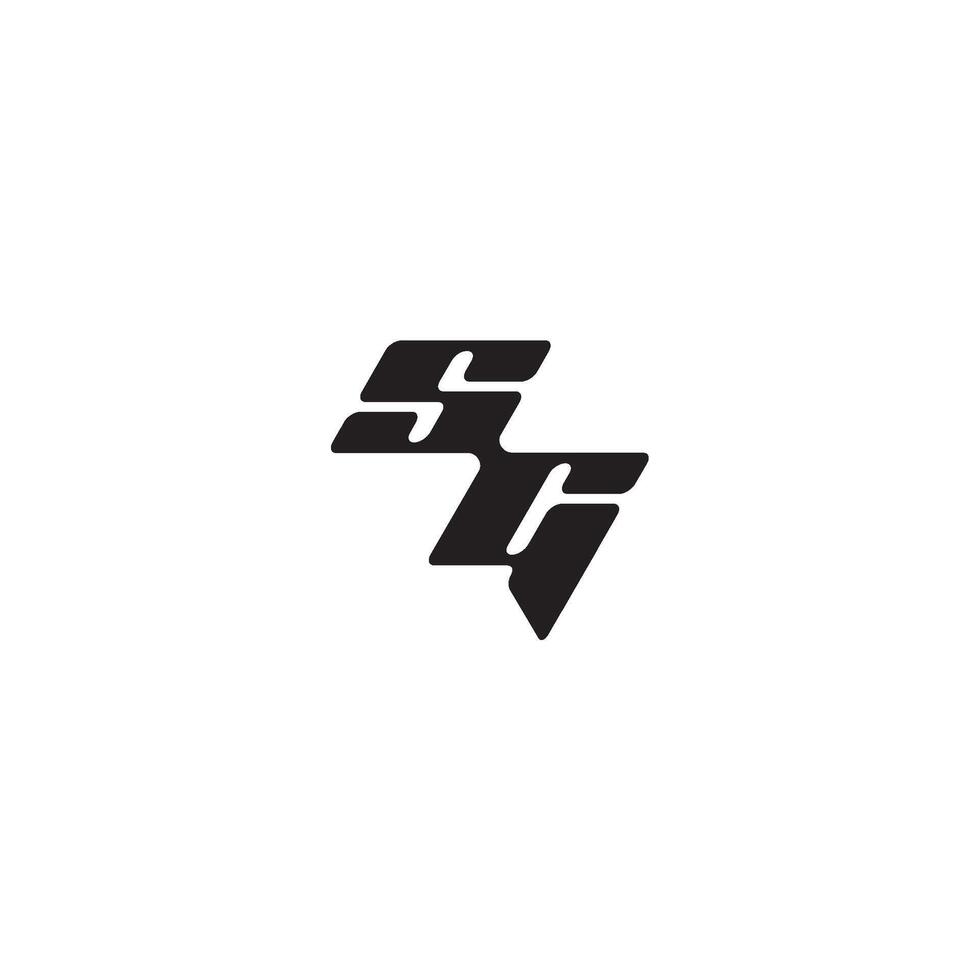 esport concept monogram initial logo letter dynamic and cool design GS vector
