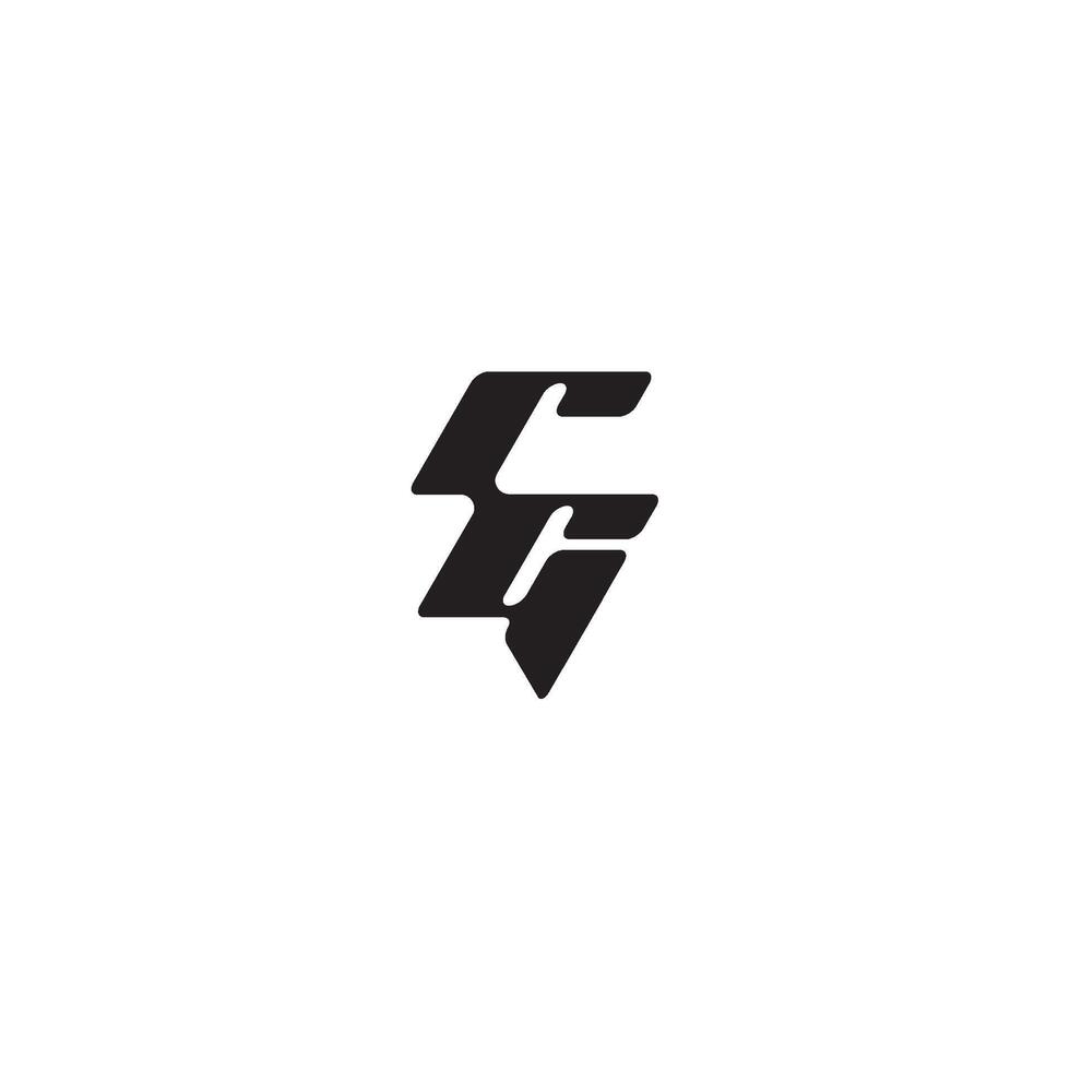 esport concept monogram initial logo letter dynamic and cool design GR vector
