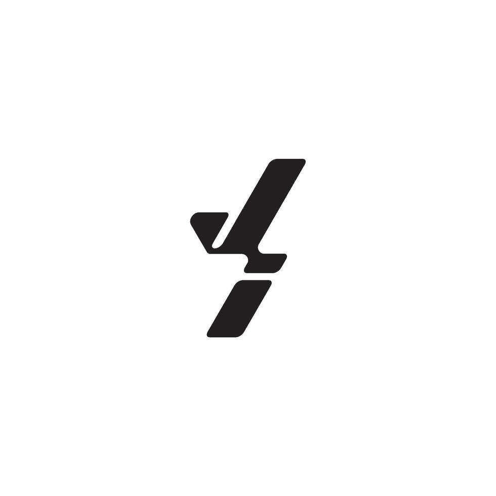 esport concept monogram initial logo letter dynamic and cool design IJ vector