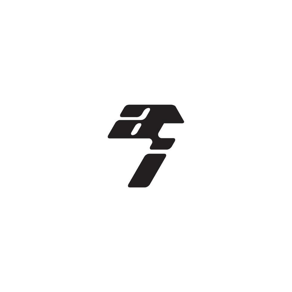 esport concept monogram initial logo letter dynamic and cool design IA vector