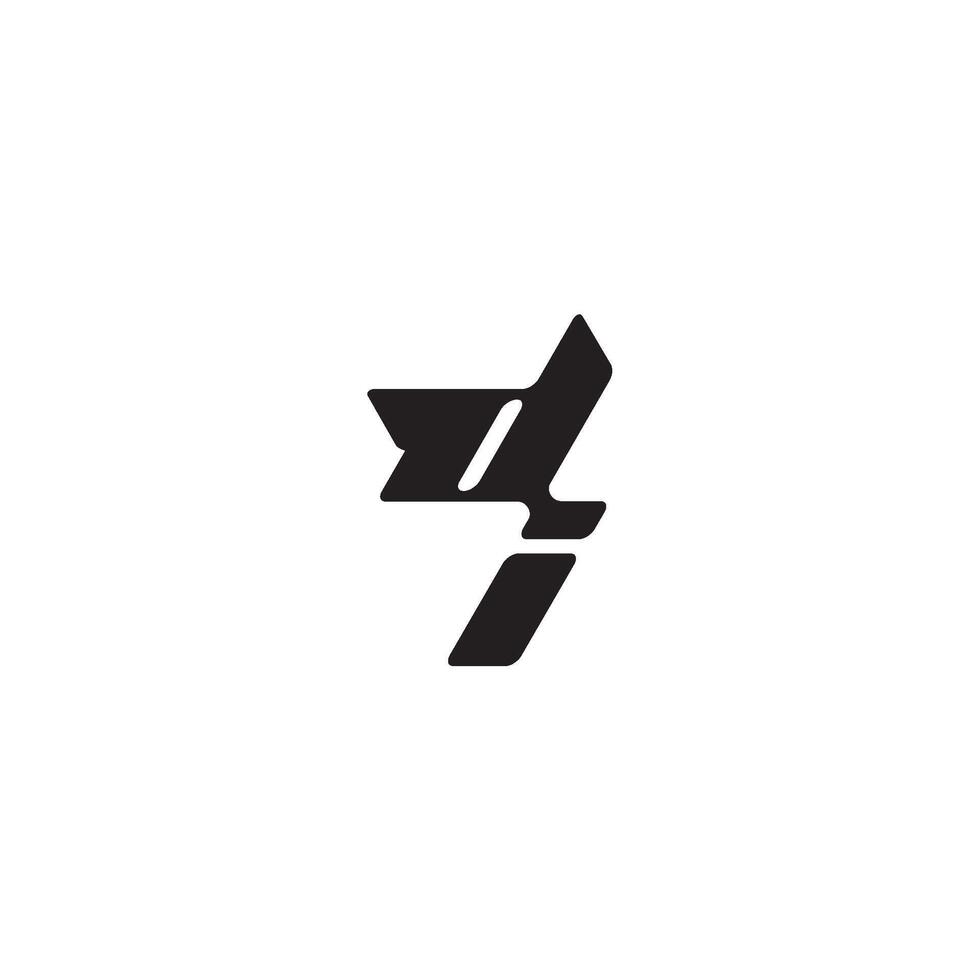 esport concept monogram initial logo letter dynamic and cool design ID vector