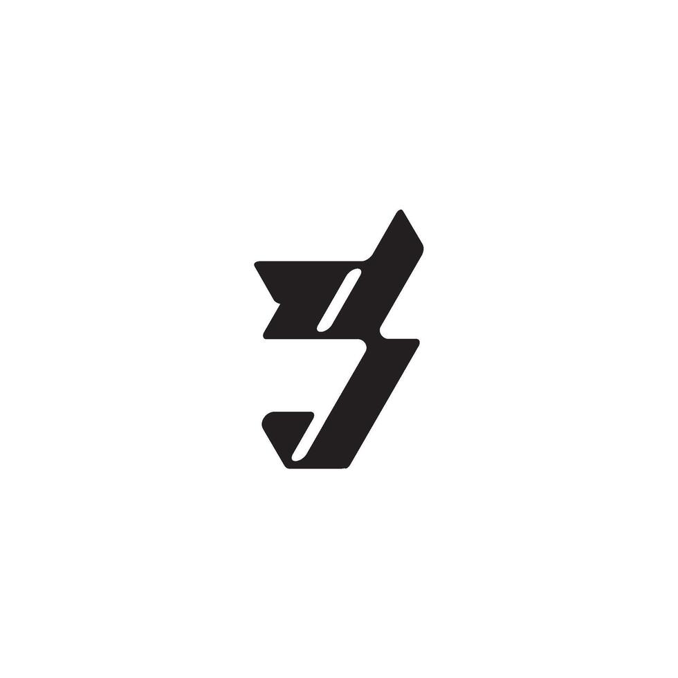 esport concept monogram initial logo letter dynamic and cool design JD vector