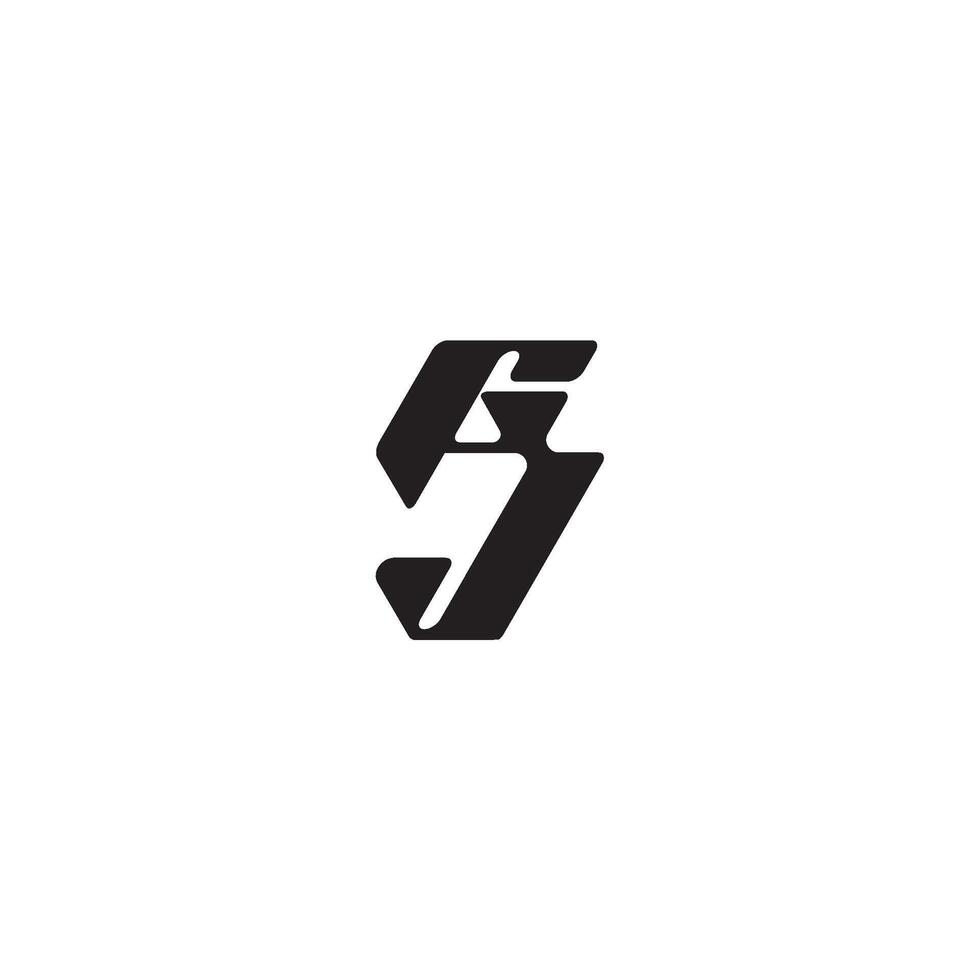 esport concept monogram initial logo letter dynamic and cool design JG vector