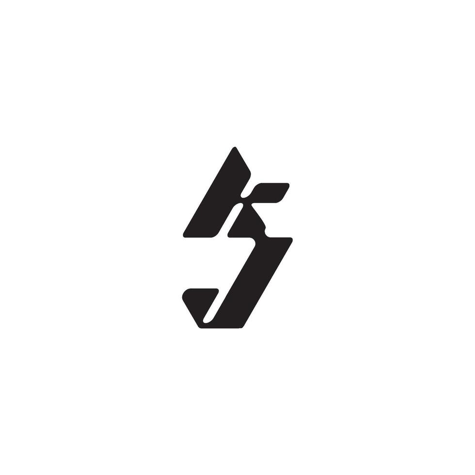 esport concept monogram initial logo letter dynamic and cool design JK vector