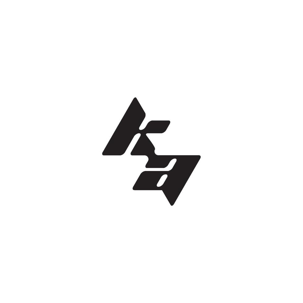 monogram initial logo dynamic and cool design AK esport concept letter vector