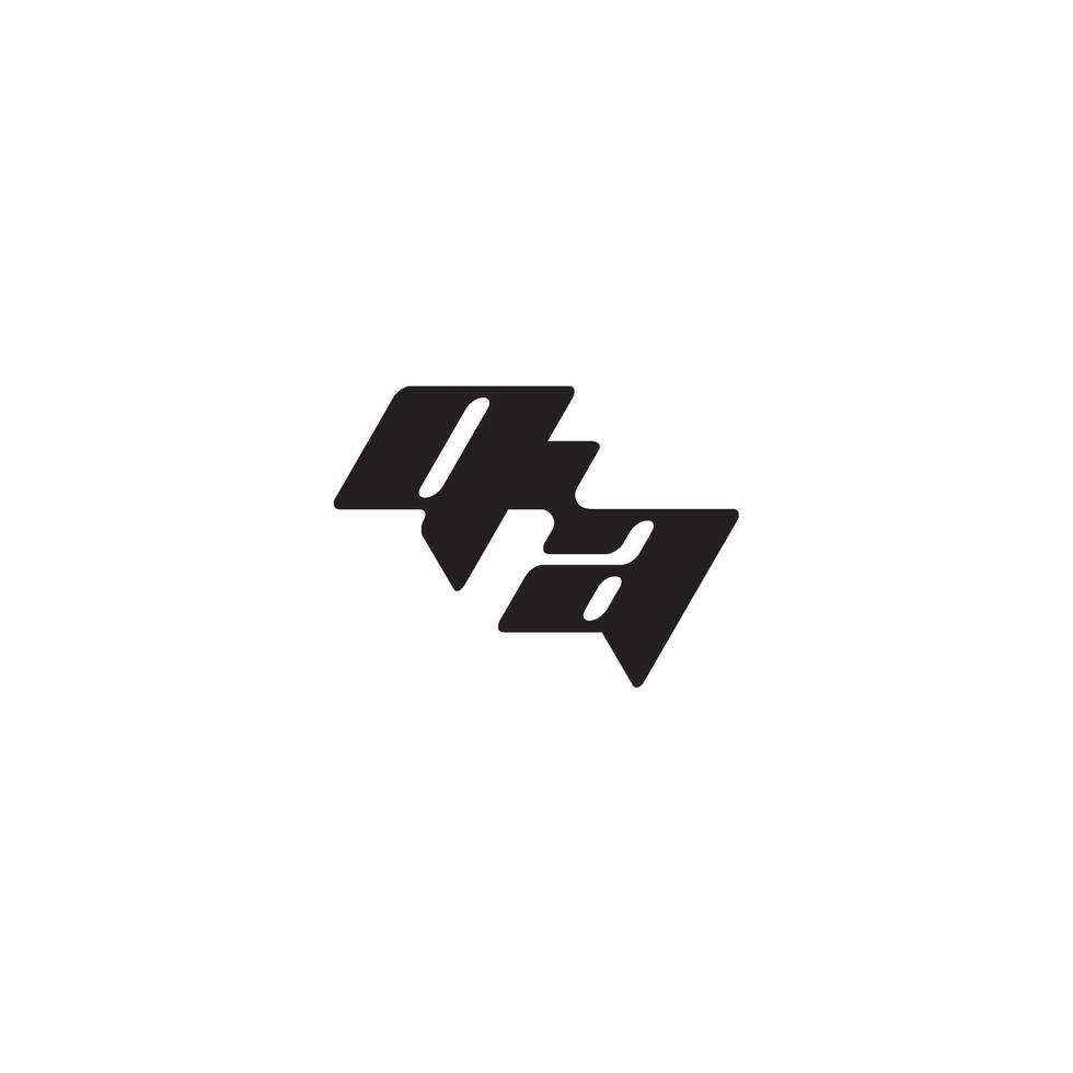 monogram initial logo dynamic and cool design AQ esport concept letter vector