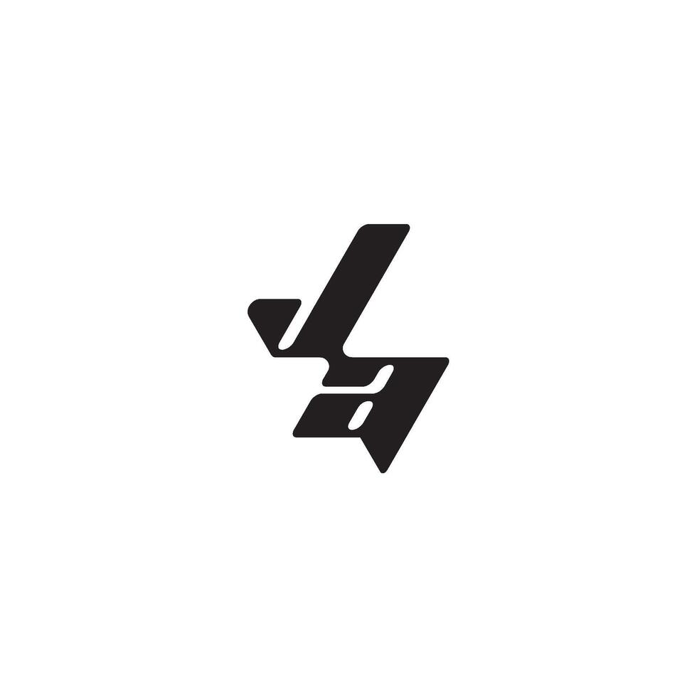 monogram initial logo dynamic and cool design AJ esport concept letter vector