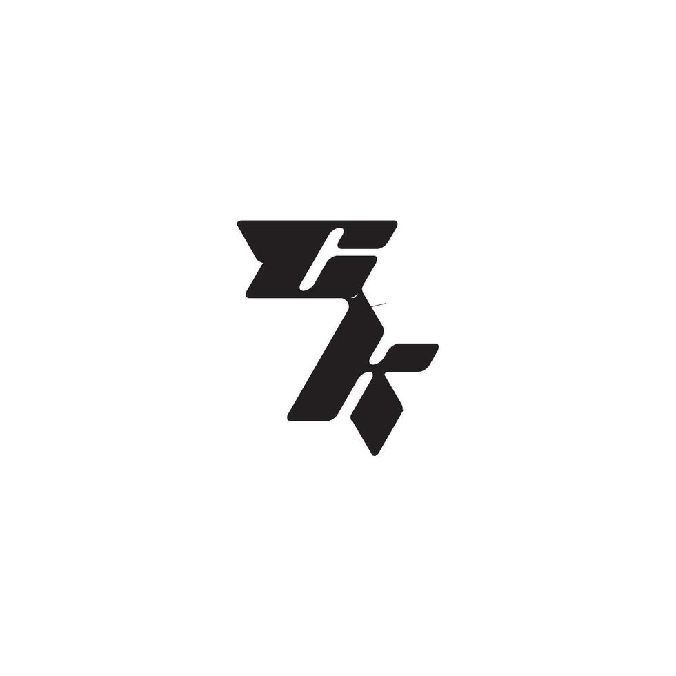 esport concept monogram initial logo letter dynamic and cool design KC vector
