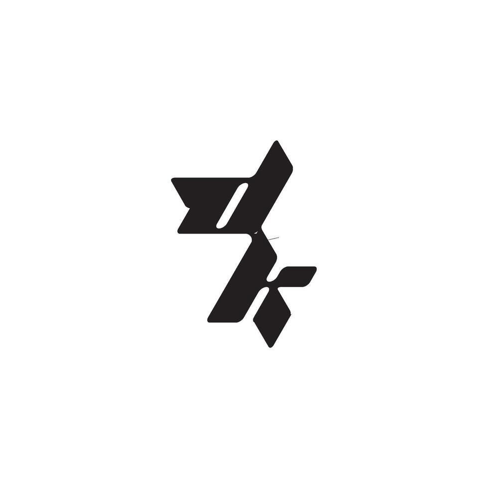 esport concept monogram initial logo letter dynamic and cool design KD vector