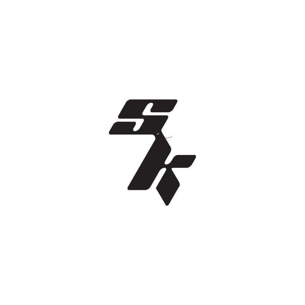 esport concept monogram initial logo letter dynamic and cool design KS vector