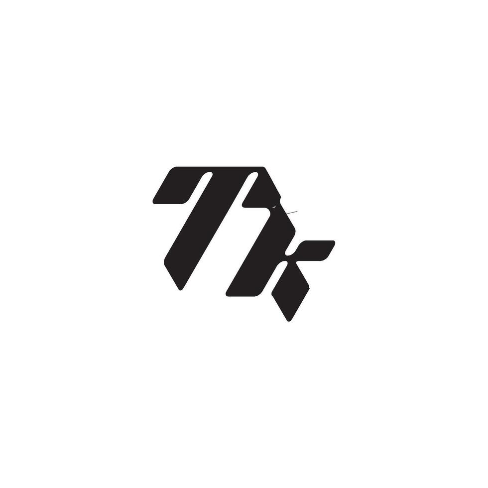 esport concept monogram initial logo letter dynamic and cool design KT vector