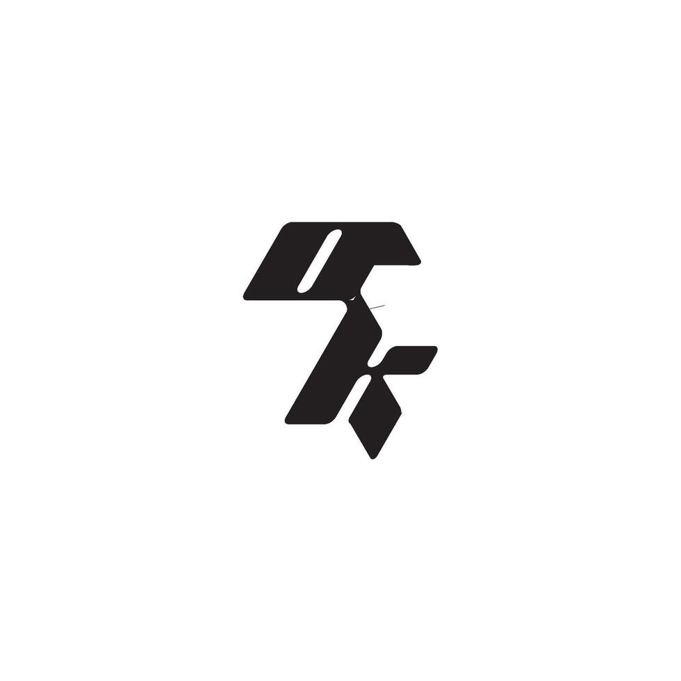 esport concept monogram initial logo letter dynamic and cool design KO vector