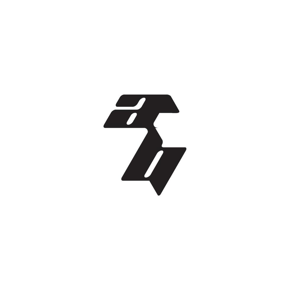 monogram initial logo dynamic and cool design BA esport concept letter vector