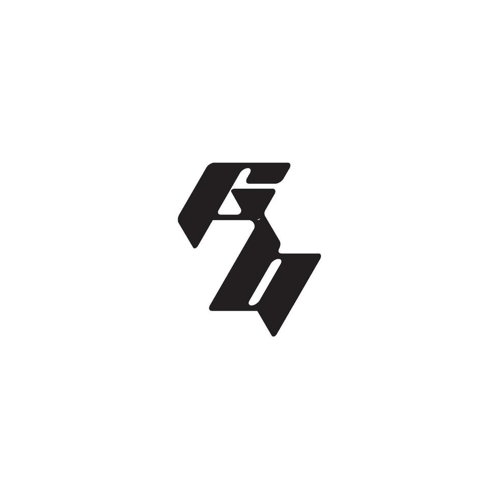 monogram initial logo dynamic and cool design BG esport concept letter vector