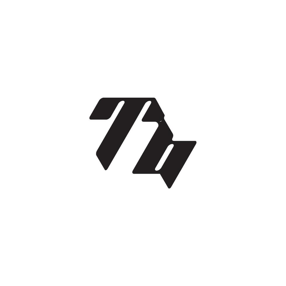 monogram initial logo dynamic and cool design BT esport concept letter vector