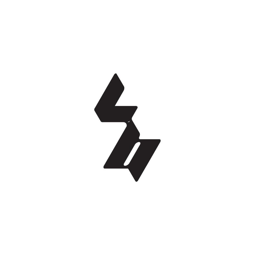 monogram initial logo dynamic and cool design BL esport concept letter vector