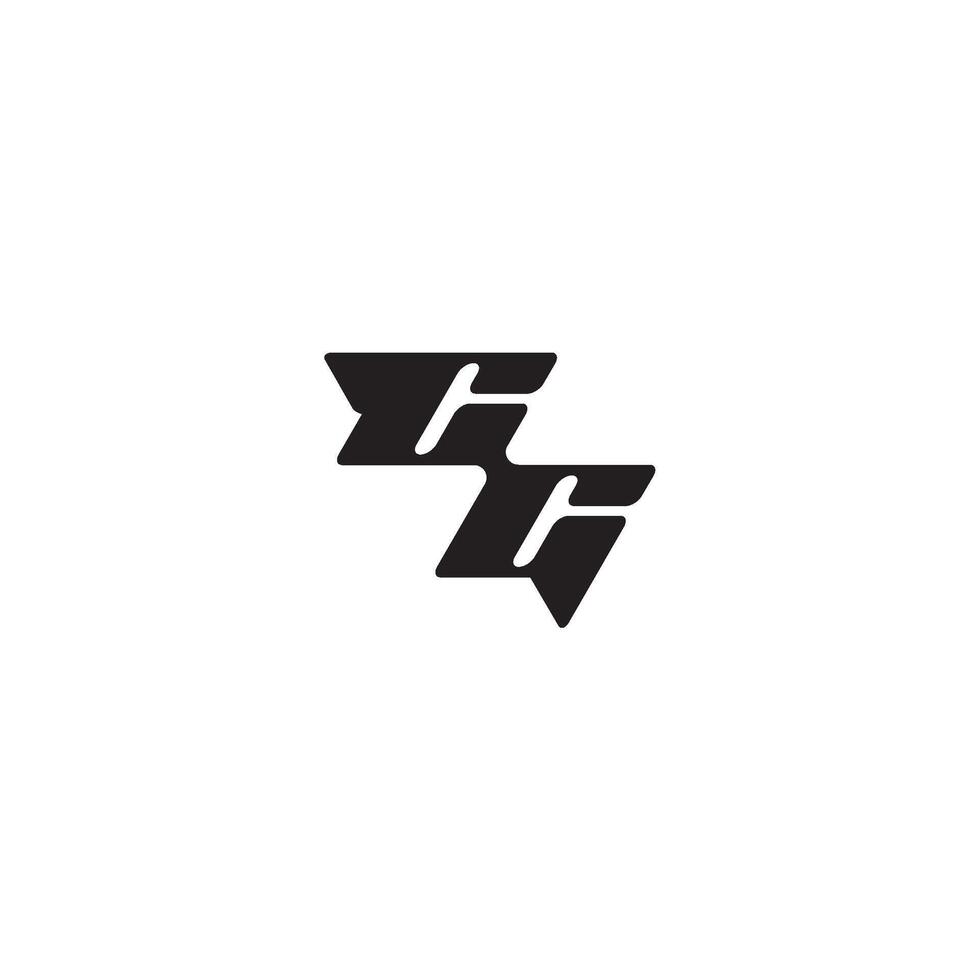 monogram initial logo dynamic and cool design CC esport concept letter vector