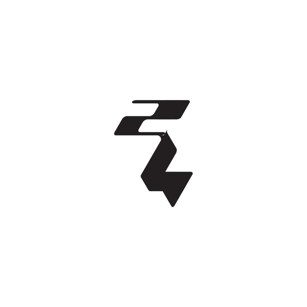 monogram initial logo dynamic and cool design LZ esport concept letter vector