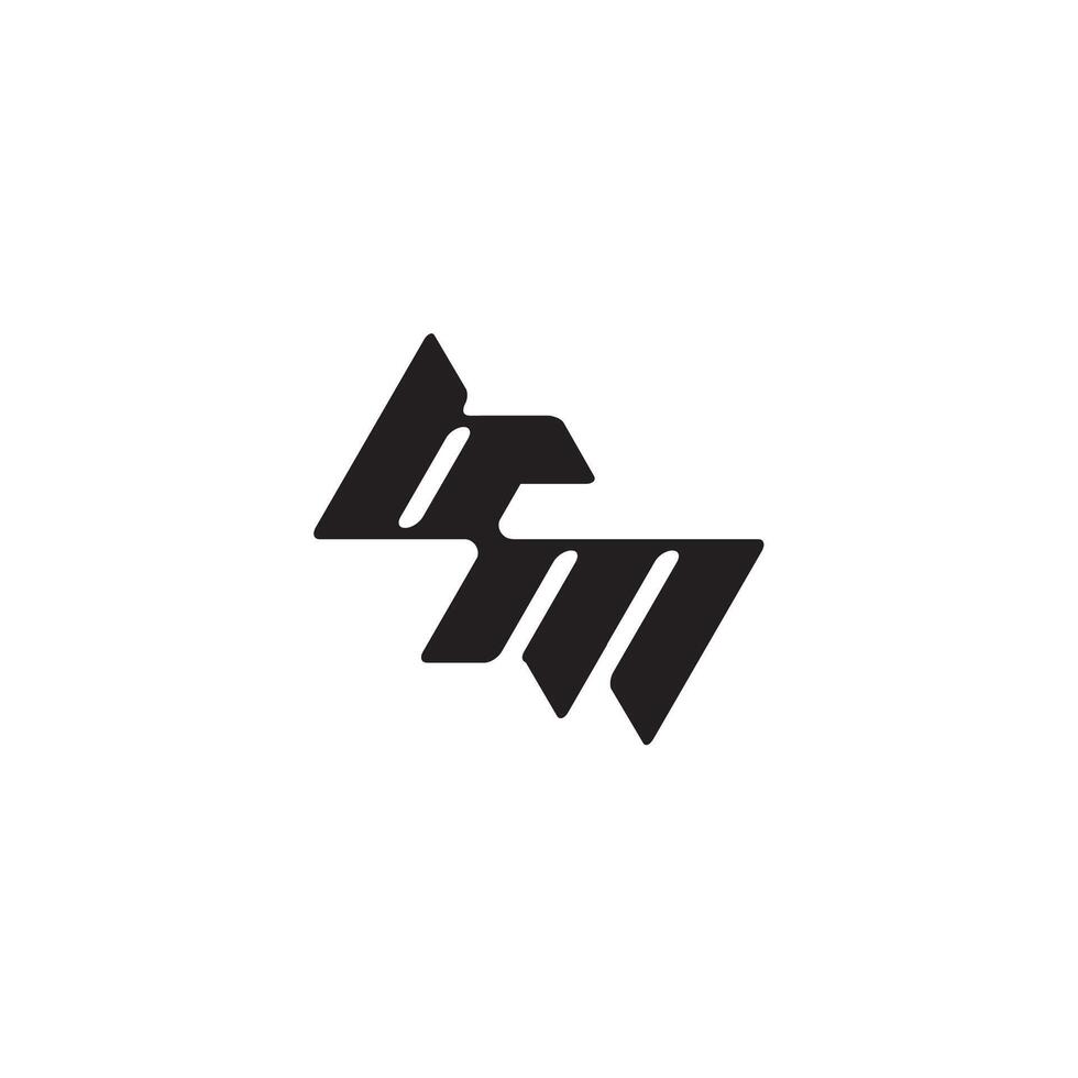 monogram initial logo dynamic and cool design MB esport concept letter vector