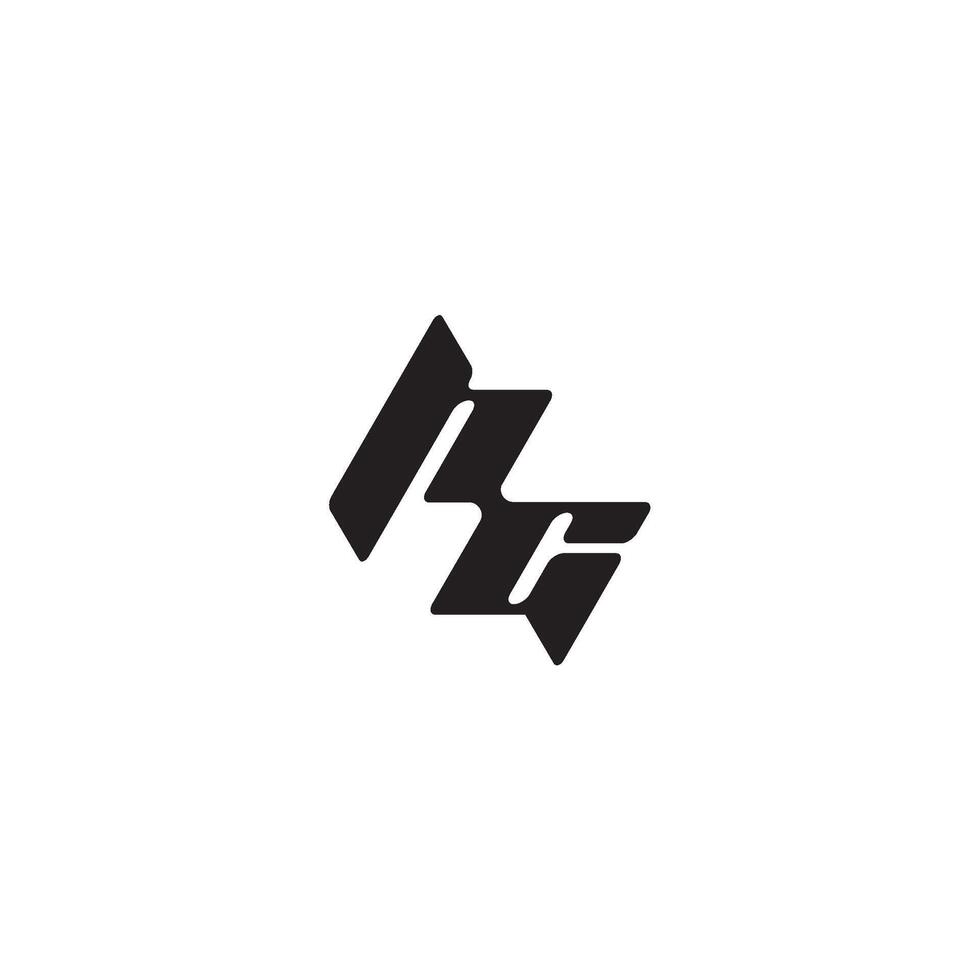 monogram initial logo dynamic and cool design CH esport concept letter vector